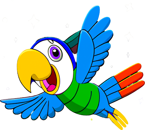 PollyGlot Parrot Cartoon